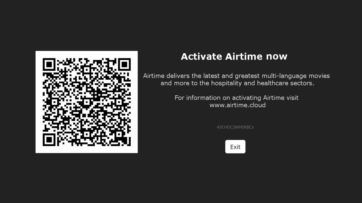 activation screen example