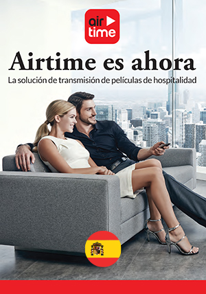 Image of the front cover of the airtime brochure in Spanish