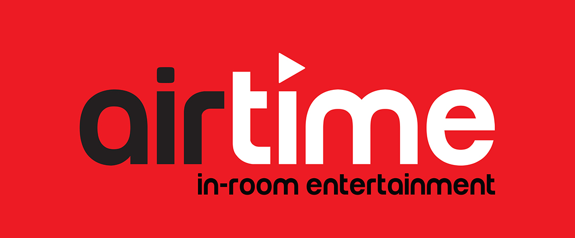 Image of the airtime logo in long rectangle - with in-room entertainment