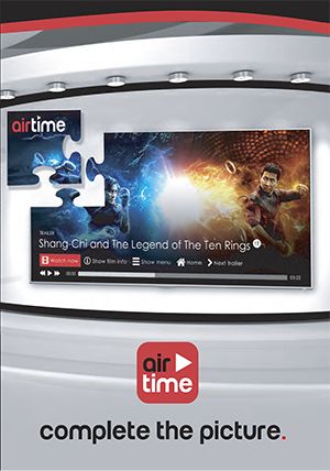 Image of the front cover of the airtime brochure in english